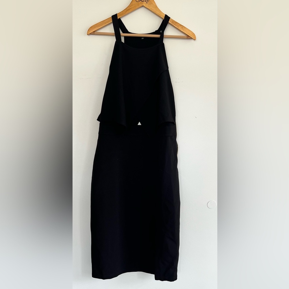 Black midi dress